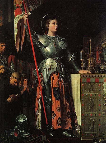 Joan of Arc at the Coronation of Charles VII. Oil on canvas, painted in 1854, Jean Auguste Dominique Ingres